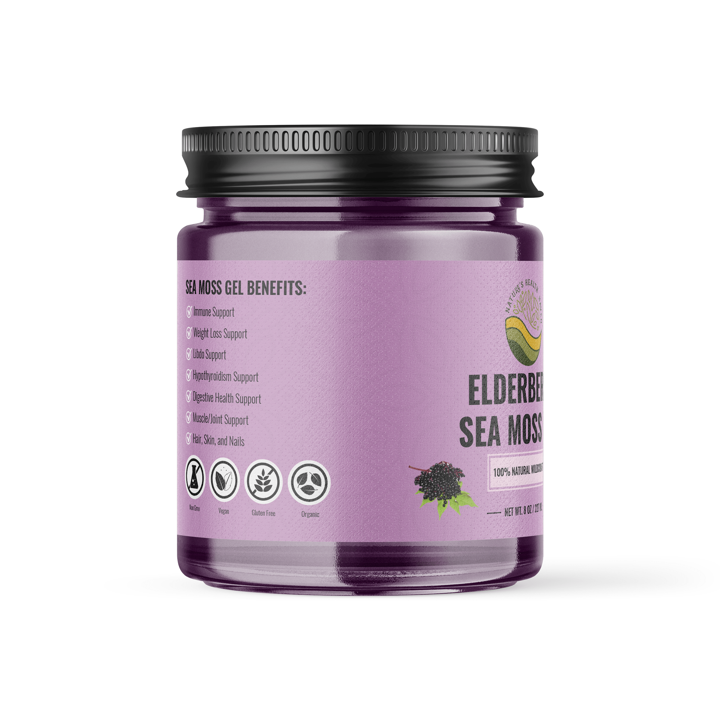 Organic Sea Moss Infused w/ Elderberry: A powerful immune boosting combination